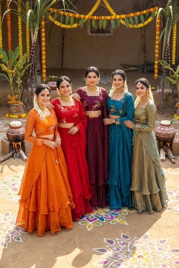 Space Silk 4 In 1 Style Lehenga