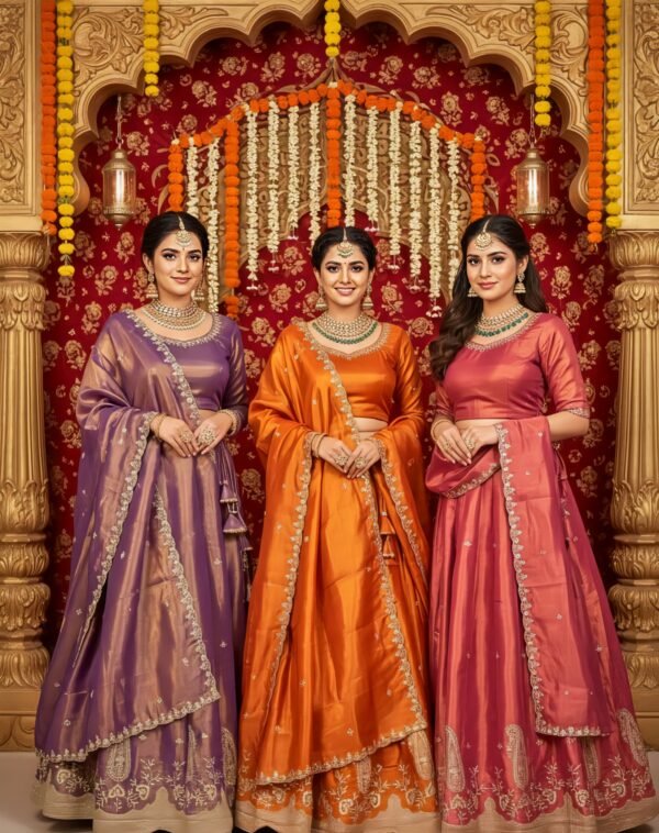 TOP SELLING TISSUE LAHENGA VONI SET