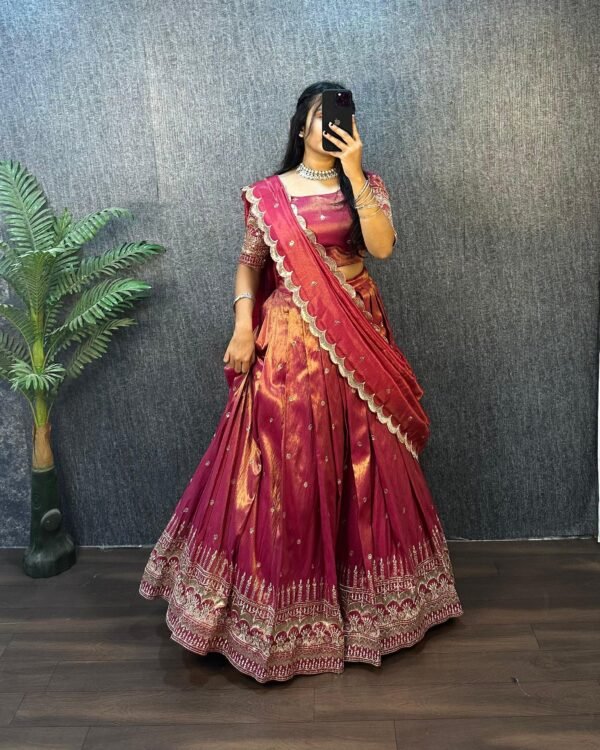 South Tissue Silk Lehenga