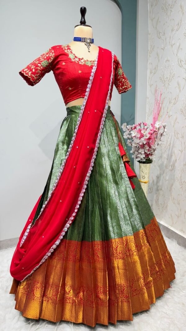 Semi Kanchipuram Lehenga