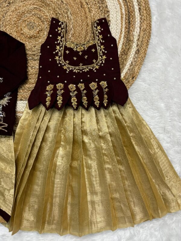 Semi Kanchi Tissue Lehenga