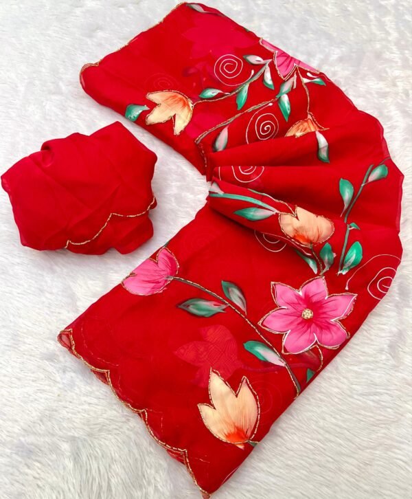 Hand Paint Work Sarees