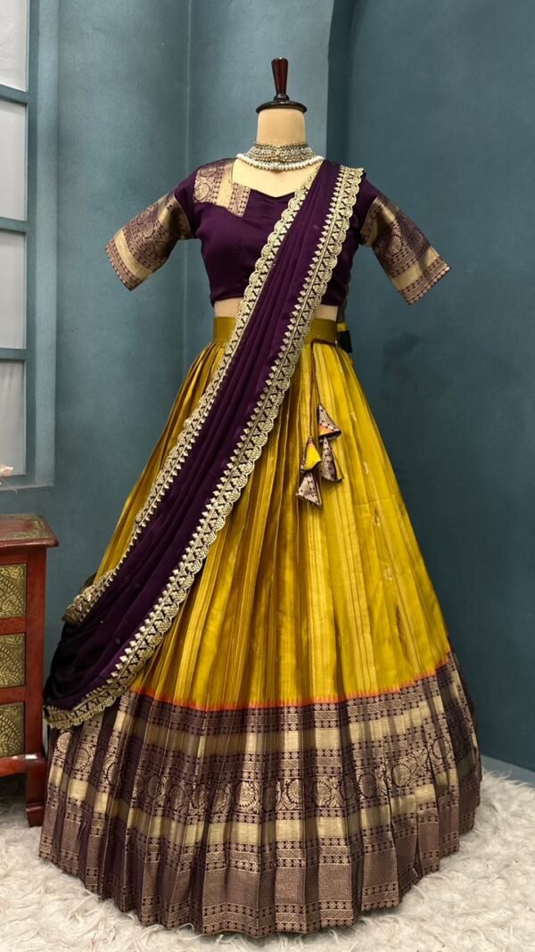 Kanjivaram silk lehenga