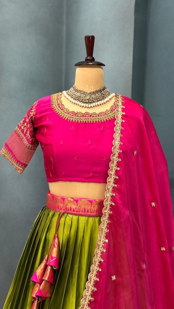 Kanjivaram  silk full stiched Lehenga