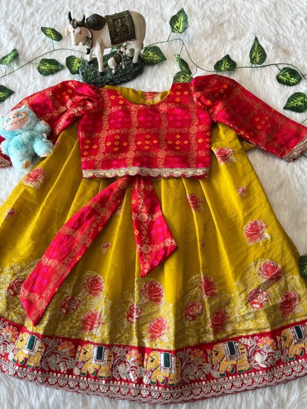 Kids Lehengha made from dola silk