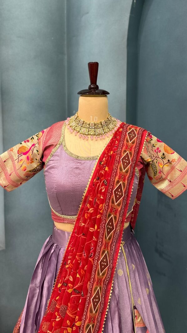 Paithani silk border lehenga