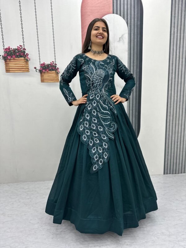 Thanuja Inspired Peacock Gown