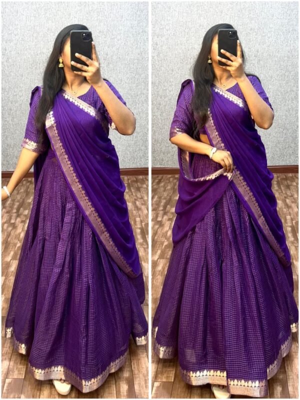 Vintage Pure Viscose Georgette Lehenga