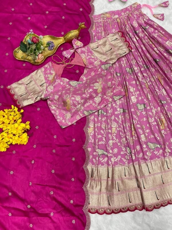 Pithani Dola Silk Zari Weaving Lehengas