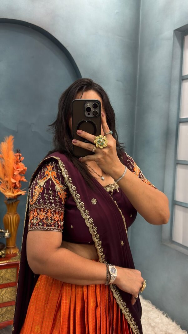 Premium Quality Fully Stitched Kanchivaram Silk Lehenga