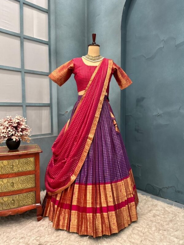 Beautiful Traditional Kanchivaram Silk Lehenga