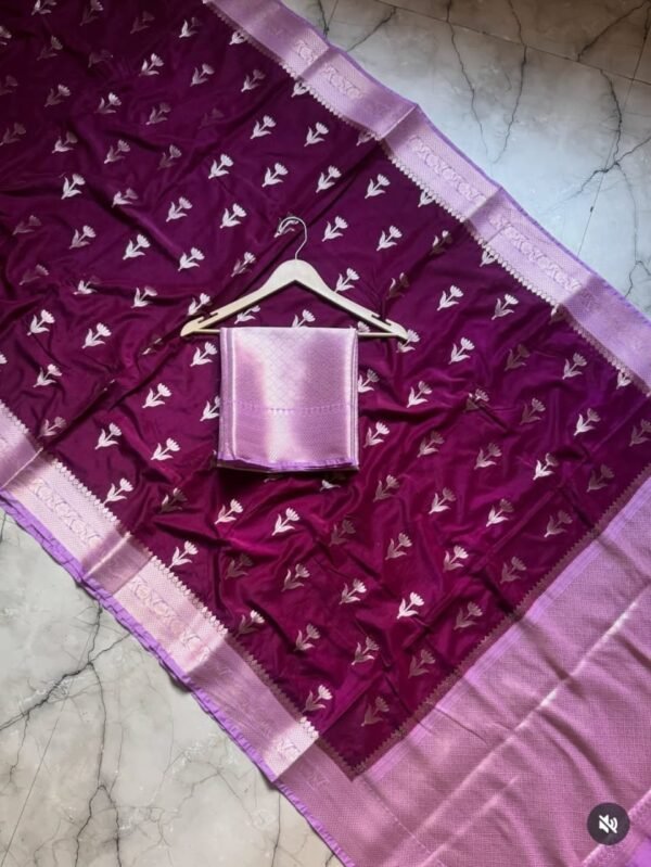 ✨Banarasi Semi Raw Manga Silk Soft Sarees✨