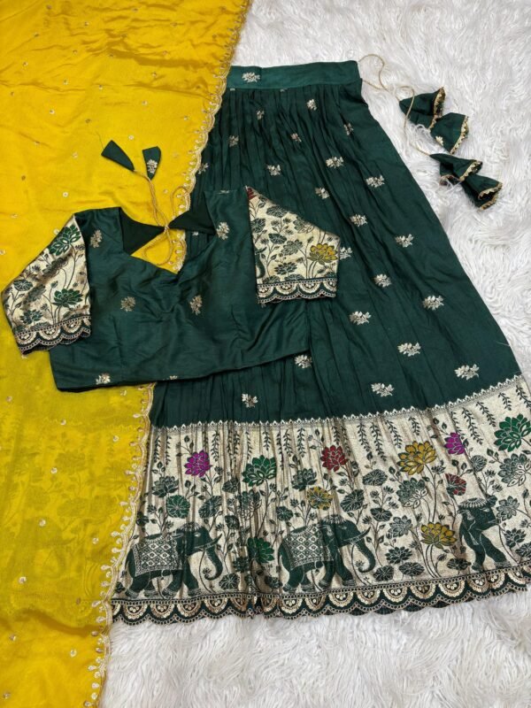 Elephant Stiched Freesize Lehenga Set