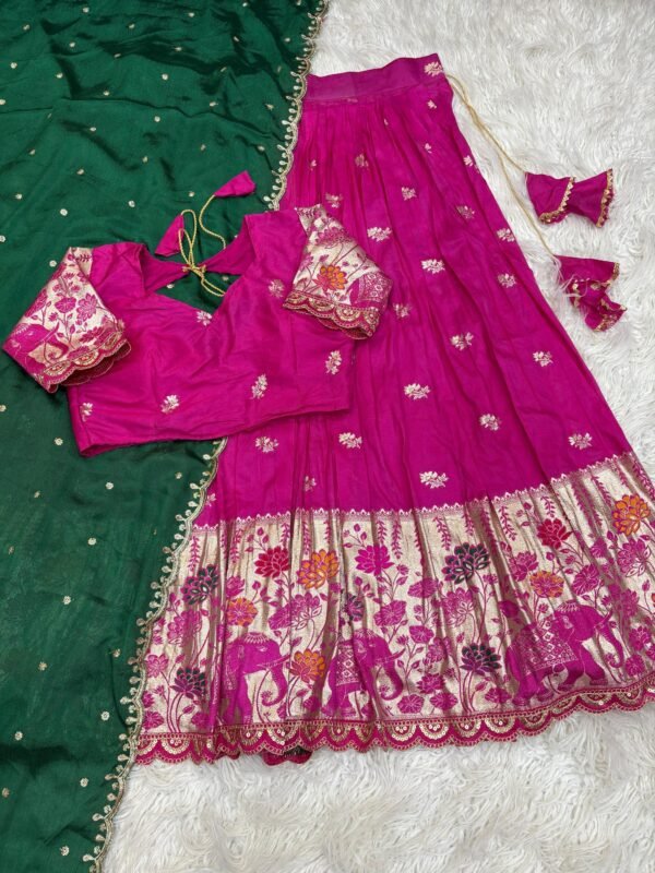 Elephant Stiched Freesize Lehenga Set