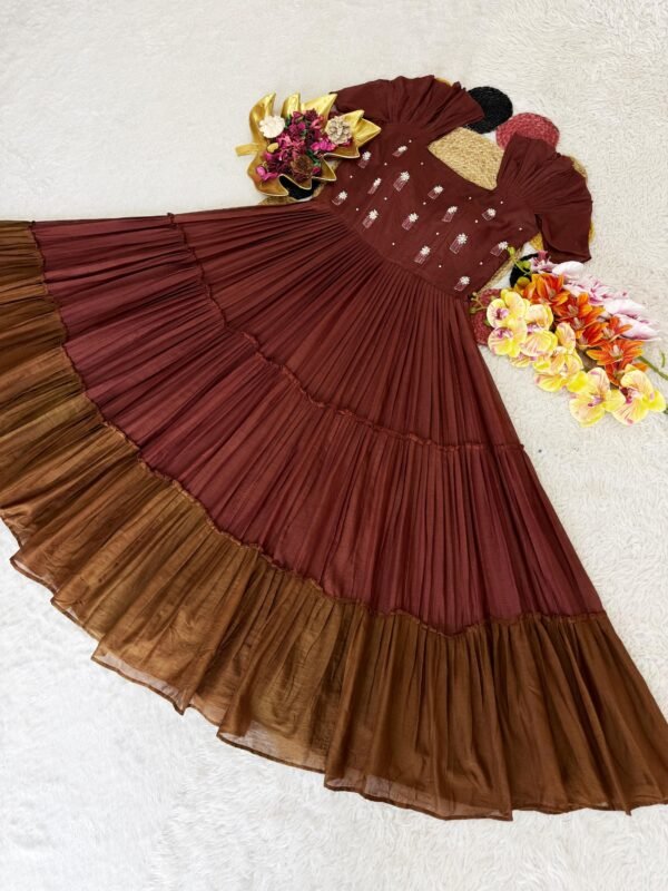 Summer Special Mull-Mull Cotton Maggam Work Frocks