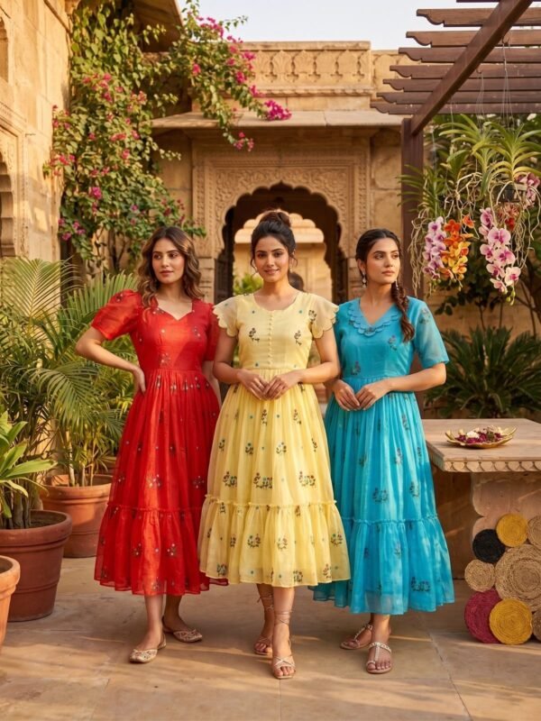 Summer Special Kota Embroidery Gowns
