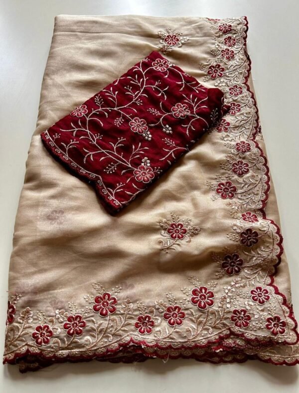 Rangoli Silk With Beautiful Embroidery Work Sarees