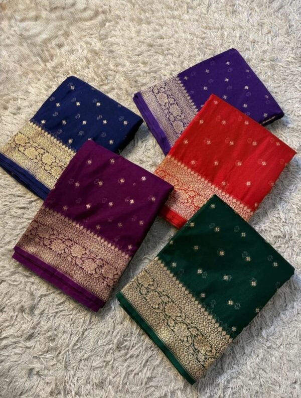 Banarasi Semi Katan Georgette Silk Sarees