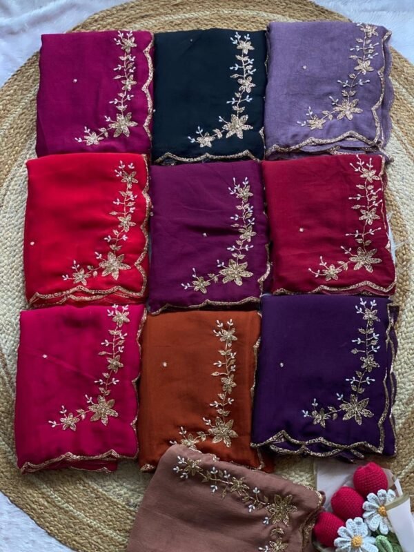 Hand made maggam work sarees