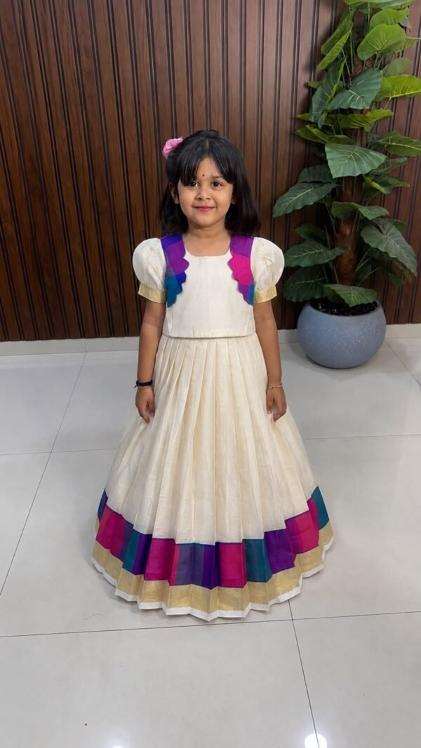 Onam Special Kids Lehenga Choli