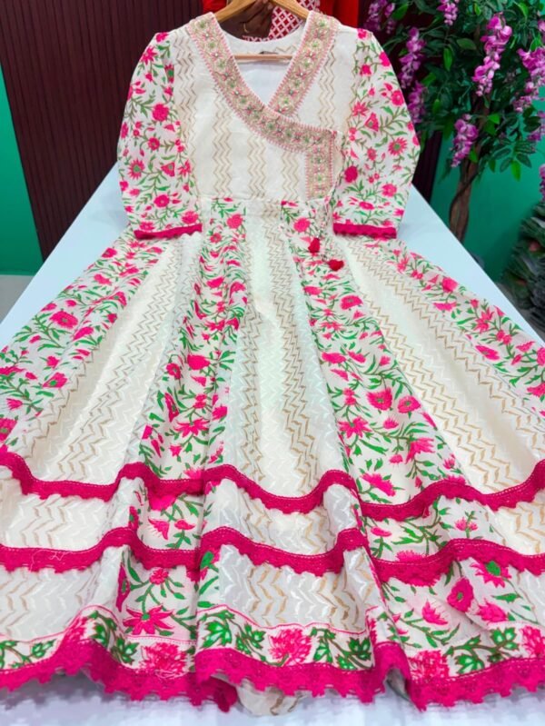 Long frocks with digital print