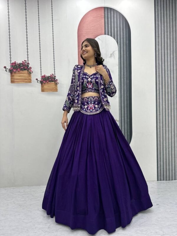 Festival Special Vichitra Silk Crop Top