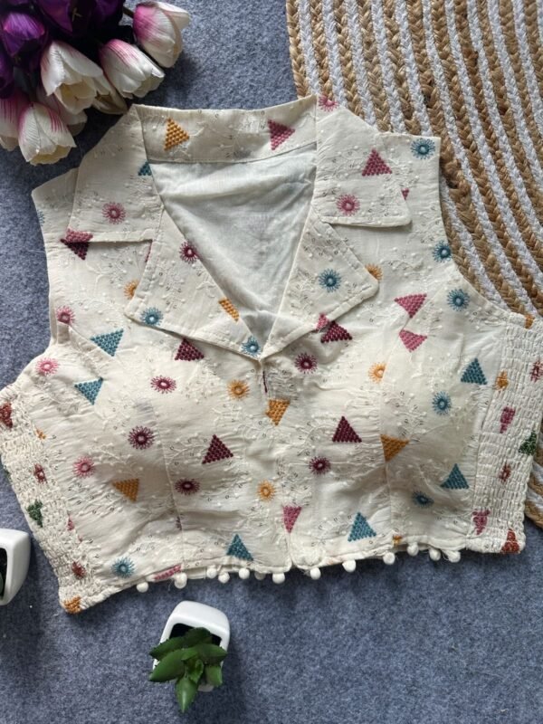 Pure Khadi Cotton Streachbul Blouse