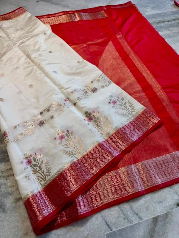 Banarasi Semi Katan Silk Dyed Sarees