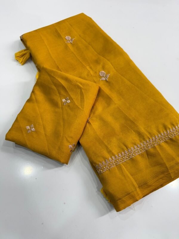 Jute Embroidery Work Sarees