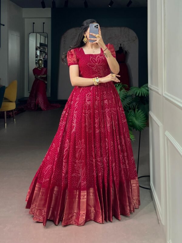 Bandhej Print Long Frocks